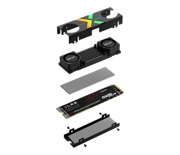 PNY 2TB M.2 PCIe Gen5 NVMe CS3150 Heatsink RGB - 1219088 - zdjęcie 6